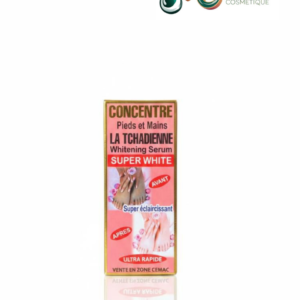 CONCENTRE LA TCHANDIENNE (pieds & mains). Formule à base d'huile essentielle et d'essences de fruits. le double concentré LA TCHADIENNE  est concu pour lutter efficacement contre les tâches brunes, les points noirs, les cernes et les boutons.