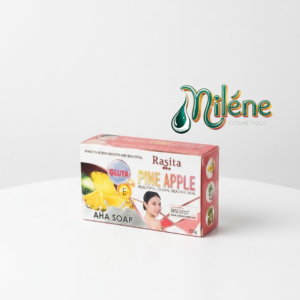 SAVON RASITA PINE APPLE nourrissante pour une hydratation longue durée. l'AHA exfolie directement les cellules mortes de la peau et le vitamineaidesnt à nourrir la peau pour qu'elle soit à la fois blanches et claire