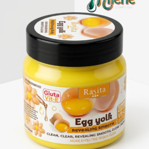GOMMAGE CORPOREL RASITA EGG YOLK Offre à votre corps un moment de pur plaisir avec ce gommage . Sa texture riche exfolie en douceur pour éliminer les impuretés tout en libérant un parfum envoûtant de café fraîcheur. Enrichi de jaune d'œuf pour un teint unifié et lumineux. Un look radieux en seulement 15 minutes !MILENE_COSMETIQUE