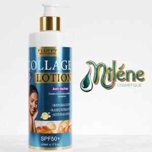 LAIT DE CORPS COLLAGE LOTION FLUFFY est un véritable soin de régénération pour votre corps. Enrichie en collagène, elle agit au cœur de l'épiderme pour : Réparer, Rajeunir et Hydrater.