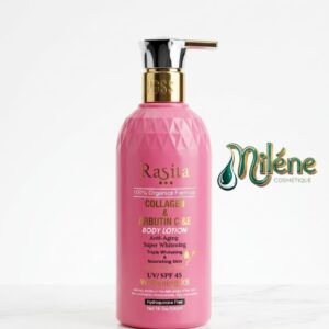 LAIT DE CORPS RASITA COLLAGEN & ARBUTIN C&E une formule 100% organique conçue pour celles qui ne veulent faire aucun compromis entre éclat et soin. Grâce à sa technologie Whitening X5, ce lait transforme la texture de votre peau tout en unifiant votre teint. Il est la solution idéale pour un éclaircissement sain et durable. Sa formule "Hydroquinone Free" respecte l'équilibre de votre épiderme tout en offrant une efficacité redoutable sur les zones sombres.