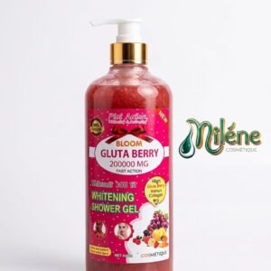 GEL DE DOUCHE GLUTA BERRY, Sa formule ultra-concentrée à 200 000 MG de Glutathion et extraits de baies agit en profondeur pour unifier votre teint et redonner de la luminosité à votre peau dès les premières utilisations. Enrichi en collagène pour une peau ferme et rebondie.