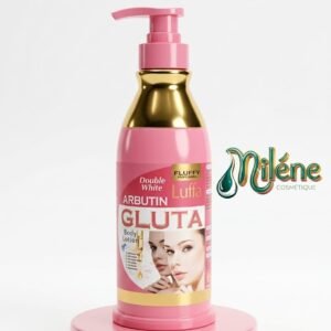 LAIT FLUFFY ARBUTIN GLUTA, le complément idéal pour un teint de poupée. Sa formule avancée combine deux des ingrédients les plus puissants en cosmétique pour un résultat spectaculaire. Une crème onctueuse qui fond sur la peau pour une hydratation longue durée sans effet gras.