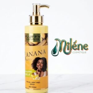 LAIT DE CORPS FLUFFY MOISTURIZER BANANA KOJIC est un produit qui allie gourmandise et efficacité. Découvrez le pouvoir nourrissant de la banane associé à l'efficacité du Kojic. Ce lait corporel est conçu pour transformer les peaux ternes en une peau lumineuse, souple et parfaitement hydratée.