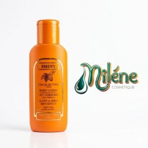 LAIT DE CORPS SHINY COCOA BUTTER est l'allié ultime pour celles qui recherchent une nutrition profonde combinée à un fini lumineux irrésistible.  La Puissance du Cacao pour un Effet "Glowy" Conçu pour transformer l'aspect de votre peau dès l'application, ce lait offre une expérience sensorielle unique