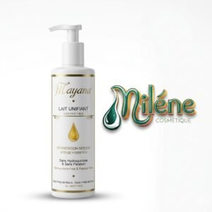 LAIT DE CORPS MAYANA  Conçu pour celles qui recherchent un teint harmonieux et une peau parfaitement hydratée, ce soin est une véritable promesse de douceur et de sécurité.