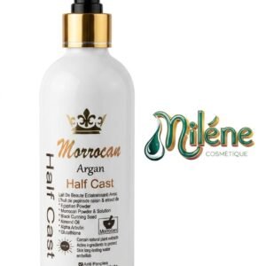 LAIT DE CORPS MORROCAN ARGAN de HALF Ce soin d'exception fusionne les bienfaits millénaires de l'huile d'Argan pure à une formule avancée enrichie en poudre d'Égypte, solution marocaine, Glutathione et Alpha Arbutine. Conçu pour unifier le teint tout en corrigeant les imperfections, il agit efficacement contre : Les boutons et acné, Les vergetures le vieillissement cutané, les rides et les taches.