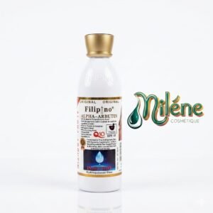 LAIT DE CORPS FILIPINO ALPHA-ARBUTIN, Découvrez le pouvoir unifiant de notre sérum concentré à l'Arbutine. Spécialement formulé pour cibler les taches et les imperfections, il illumine le teint pour un fini lisse et radieux. Sa texture légère pénètre rapidement pour révéler une peau visiblement plus saine et éclatante, jour après jour. Un indispensable pour votre routine beauté. Sa formule exclusive sans hydroquinone respecte l'équilibre de votre épiderme tout en ciblant efficacement les boutons et les taches. Grâce à l'aloe vera et aux poudres naturelles, votre peau retrouve sa souplesse originelle.