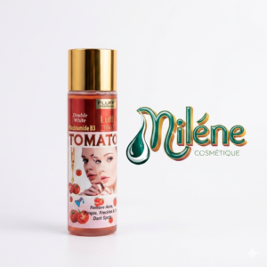 LOTION TOMATO NIACINAMIDE B3, ce toner de la gamme Fluffy Professional met les bienfaits de la tomate et de la niacinamide (vitamine B3) au service de votre visage pour un fini Double White ultra-lumineux. Combat activement l'acné et les boutons pour purifier l'épiderme.  Estompe visiblement les taches brunes et les éphélides (taches de rousseur).