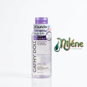 LOTION de la marque CATHY DOLL, il s'agit d'un Hyaluron Cleansing Oil in Water. C'est un démaquillant biphasé qui combine l'efficacité d'une huile et la légèreté d'une eau.