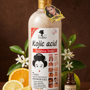 GEL DE DOUCHE KOJIC ACID, ce gel douche premium combine la puissance de l'acide kojique et la fraîcheur des extraits d'agrumes pour transformer votre routine de bain en un véritable soin perfecteur. Élimine les taches sombres sur les zones difficiles (articulations des doigts/phaIanges, aisselles). Corrige les taches noires et lutte efficacement contre l'hyperpigmentation pour un effet "zéro pigment". Une bouteille XL de 1000 ml pour prendre soin de votre corps jour après jour.