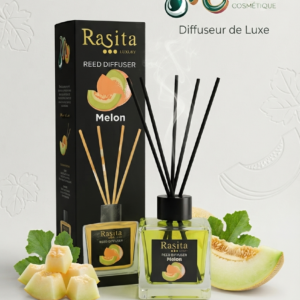 DIFFUSEUR RASITA : Laissez-vous séduire par des notes fruitées, fraîches et envoûtantes qui parfument délicatement votre maison au quotidien.  Son parfum délicat de melon juteux apporte une sensation d'été et de fraîcheur instantanée dans toutes vos pièces. Présenté dans un flacon en verre sophistiqué, il allie parfaitement plaisir olfactif et élégance décorative. Une expérience sensuelle et relaxante pour votre intérieur.