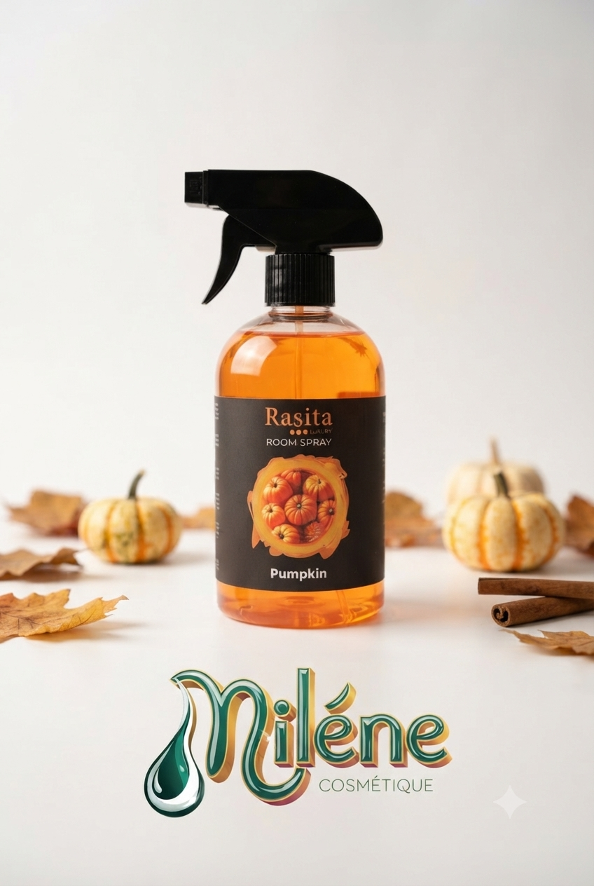 PARFUM DE CHAMBRE RASITA : Une brume unique qui capture l'essence chaleureuse de la citrouille et des épices douces pour créer un véritable cocon de bien-être. Quelques vaporisations suffisent pour chasser les mauvaises odeurs et infuser votre maison d'une atmosphère gourmande, nostalgique et terriblement accueillante. 🎃✨ Un flacon aux reflets chauds qui s'accorde merveilleusement bien avec un intérieur soigné.
