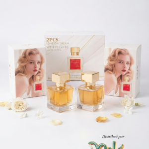 Coffret de 2PARFUMS LONDON DREAM WHITE GATE dévoile une harmonie parfaite entre fraîcheur cristalline et notes ambrées chaleureuses. Son coffret édition limitée et ses flacons épurés surmontés d'or incarnent un luxe discret et intemporel. Laissez une empreinte inoubliable. Distribué par Milène Cosmétique.