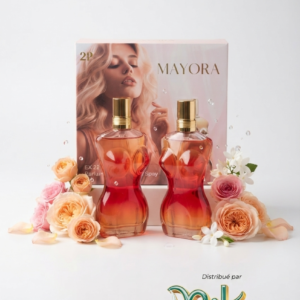 Coffret de 2PARFUMS MAYORA : Laissez-vous séduire par l'audace de MAYORA, un parfum qui célèbre la femme libre et sensuelle. Deux flacons sculpteurs, une fragrance florale enivrante, une invitation à oser. Distribué par Milène Cosmétique.