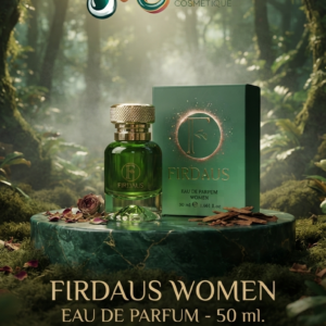 PARFUM FIRDAUS WOMEN vous invite à une immersion au cœur d'un jardin luxuriant. Sa fragrance harmonieuse associe la délicatesse des pétales de rose à la profondeur chaleureuse des bois précieux, capturée dans un flacon vert émeraude couronné d'or. Disponible chez Milène.
