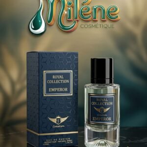 PARFUM EMPEROR — ROYAL COLLECTION de F.Creation, Une fragrance fraîche, boisée et intense qui impose naturellement votre présence au quotidien. Haute Qualité : Une eau de parfum (50 ml / 1.7 fl. oz.) élaborée pour offrir une excellente tenue et une diffusion remarquable. Un design épuré et moderne accompagné d'un étui bleu nuit orné de motifs géométriques et de dorures royales.