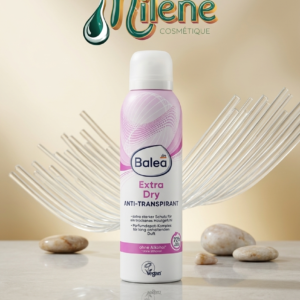 DEODORANT BALEA EXTRA DRY, une protection anti-transpirante renforcée jusqu'à 72 heures pour une sensation de peau sèche inégalée. Un complexe parfumant intégré qui libère une fragrance raffinée et envoûtante tout au long de la journée. Un complexe parfumant intégré qui libère une fragrance raffinée et envoûtante tout au long de la journée.