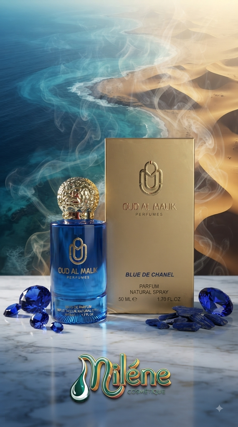Oud Al Malik – Blue de Chanel : Plongez dans l'alliance parfaite entre la puissance orientale du bois d'oud et l'élégance intemporelle d'un grand classique. Oud Al Malik revisite les notes iconiques dans cette édition Blue de Chanel, pensée pour offrir un sillage à la fois frais, intense et terriblement séduisant.