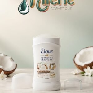 CRÈME DÉODORANT DOVE à la richesse exotique de la noix de coco et à la délicatesse florale du jasmin. Une formule efficace pour rester fraîche et confiante toute la journée. Enrichi en crème hydratante pour prendre soin de la peau délicate de vos aisselles.
