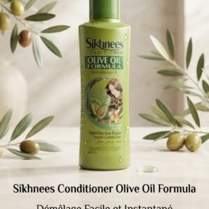 DÉMÊLANT Sikhnees Conditioner Olive Oil Formula: Permet un démêlage simple et immédiat des cheveux. Offre une action réparatrice et nourrissante en profondeur. Redonne éclat et souplesse à votre chevelure.  Formule à l'Huile d'Olive et Vitamine E : Enrichi pour le plus grand bien de vos cheveux.