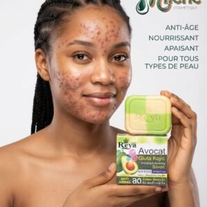 SAVON Reya Avocat Gluta Kojic a ide à lutter contre les signes du vieillissement cutané. Enriche en extraits d'avocat pour nourrir intensément l'épiderme. Procure un soin réconfortant adapté pour tous types de peau.